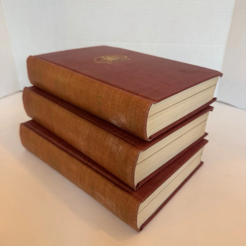 Vtg 1954 The Animal Kingdom 3 Vol Set Natural History Mid Century RedCloth Books